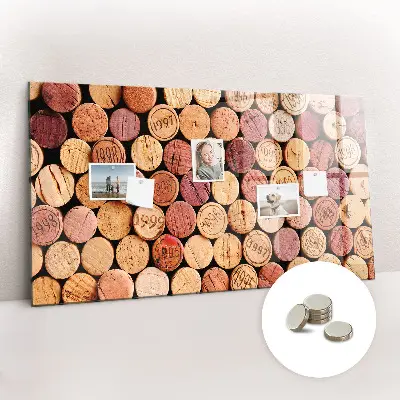 Magnetic glass dry erase board Wine Cork Collection