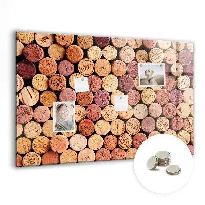 Magnetic glass dry erase board Wine Cork Collection