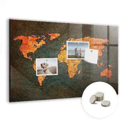 Magnetic World Map Board