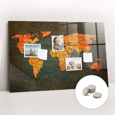 Magnetic World Map Board