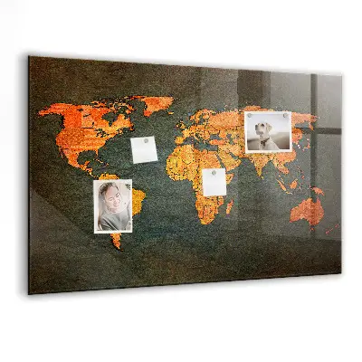 Magnetic World Map Board