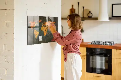 Magnetic World Map Board