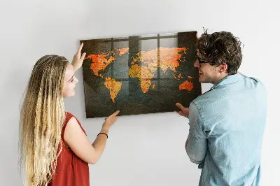 Magnetic World Map Board