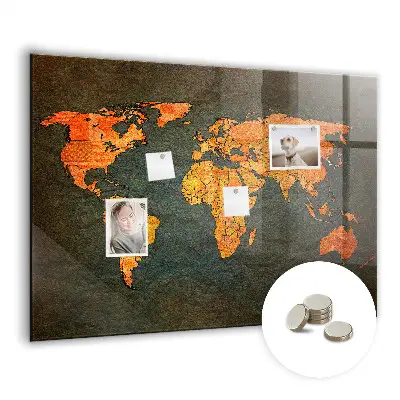 Magnetic World Map Board