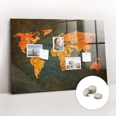 Magnetic World Map Board