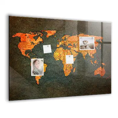 Magnetic World Map Board