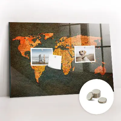 Magnetic World Map Board