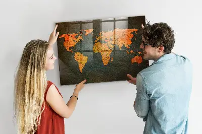 Magnetic World Map Board