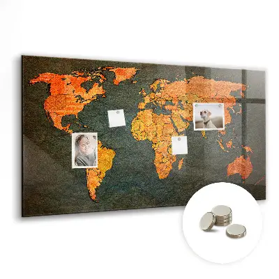 Magnetic World Map Board
