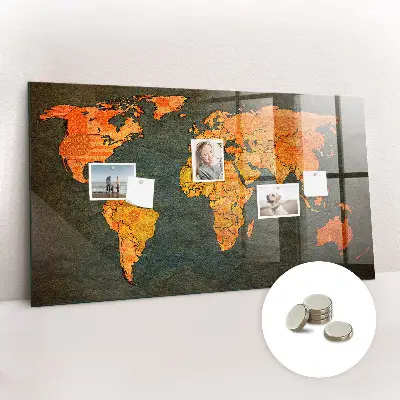 Magnetic World Map Board