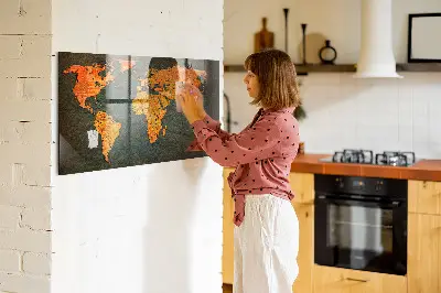 Magnetic World Map Board