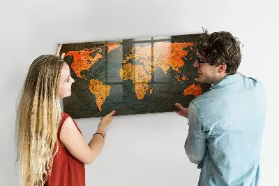 Magnetic World Map Board