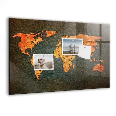 Magnetic World Map Board