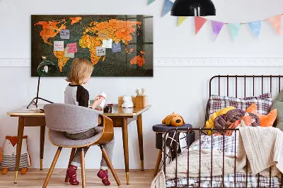 Magnetic World Map Board