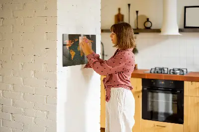 Magnetic World Map Board