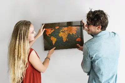 Magnetic World Map Board