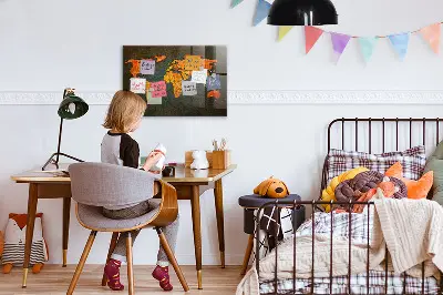 Magnetic World Map Board