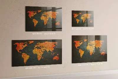 Magnetic World Map Board