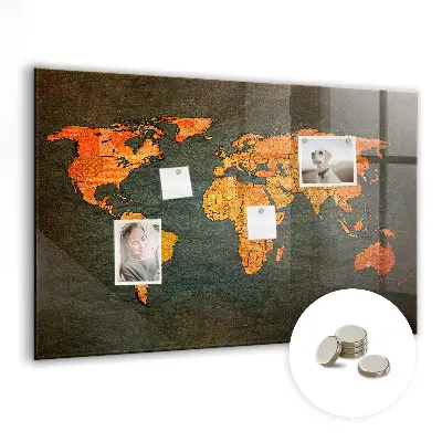 Magnetic World Map Board