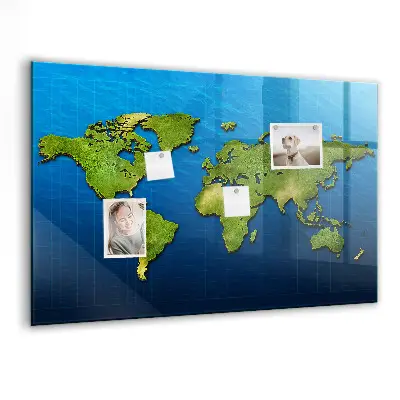 Magnetic World Map Wall Board