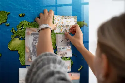 Magnetic World Map Wall Board