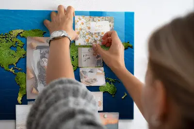 Magnetic World Map Wall Board