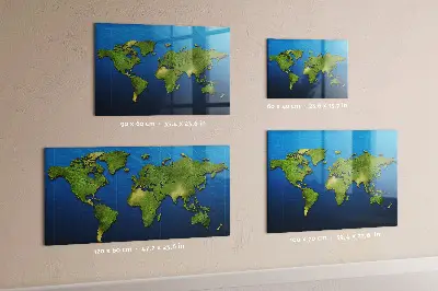 Magnetic World Map Wall Board