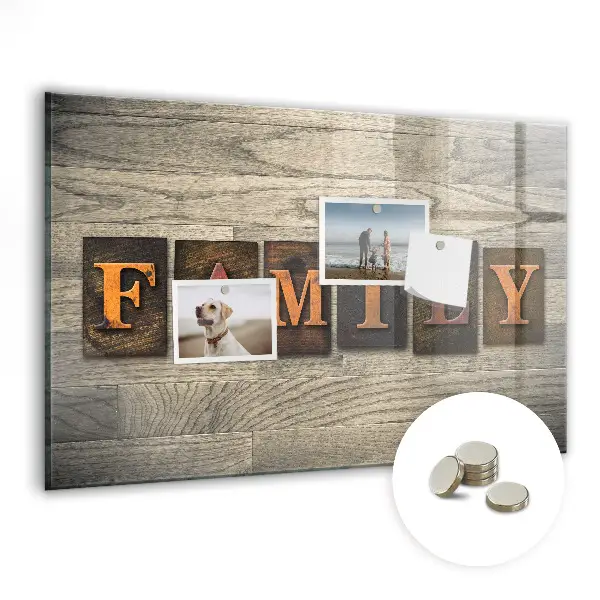 Family Themed Magnetic Message Board