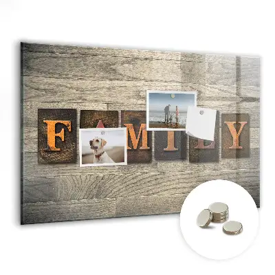 Family Themed Magnetic Message Board