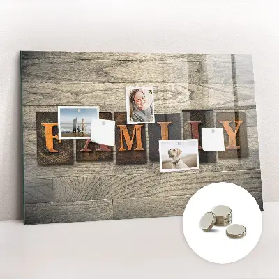 Family Themed Magnetic Message Board