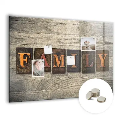 Family Themed Magnetic Message Board