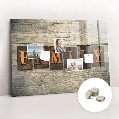 Family Themed Magnetic Message Board