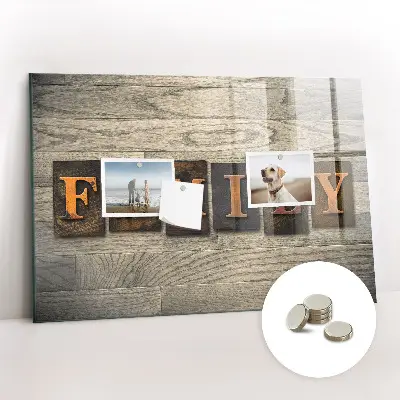 Family Themed Magnetic Message Board