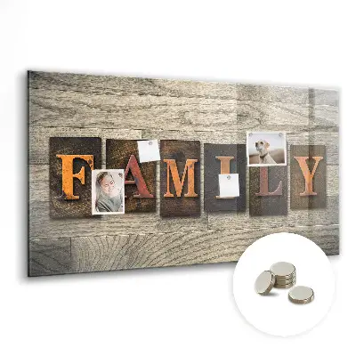 Family Themed Magnetic Message Board