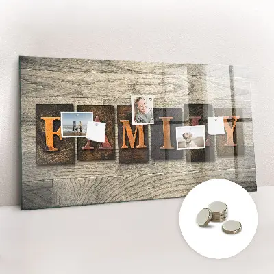 Family Themed Magnetic Message Board