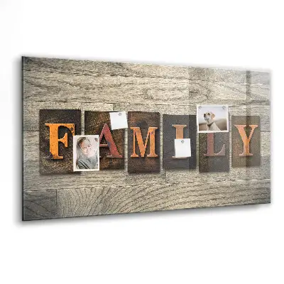Family Themed Magnetic Message Board