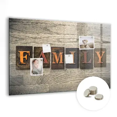Family Themed Magnetic Message Board