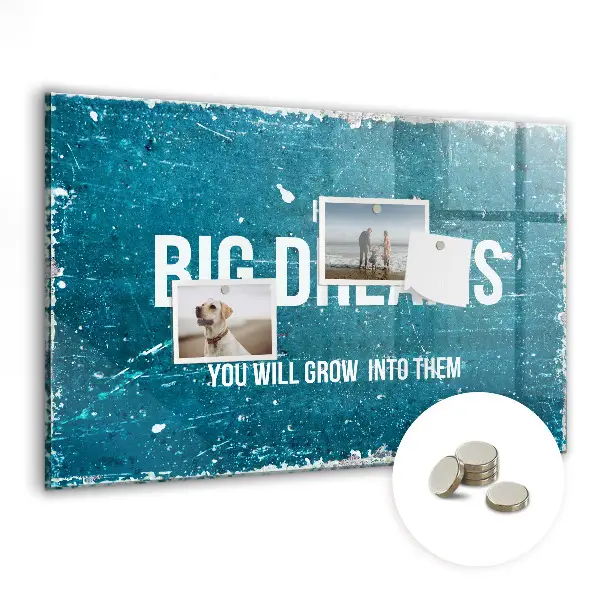 Motivational text magnet board