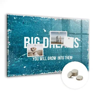Motivational text magnet board