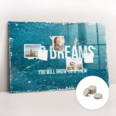 Motivational text magnet board