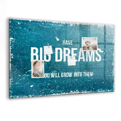Motivational text magnet board
