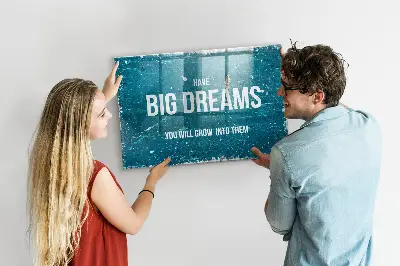 Motivational text magnet board