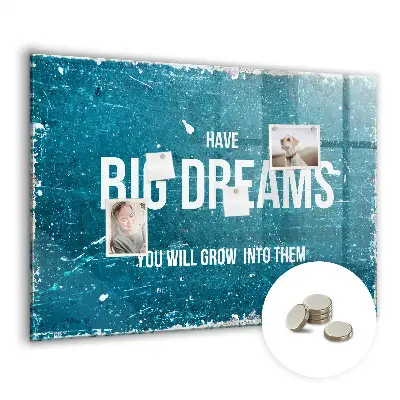 Motivational text magnet board
