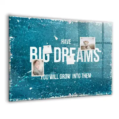 Motivational text magnet board