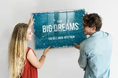 Motivational text magnet board