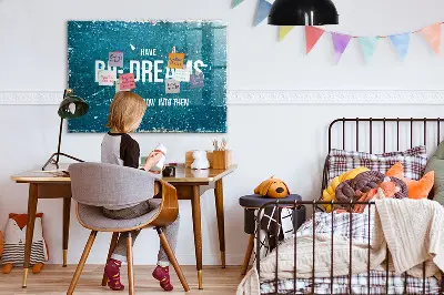 Motivational text magnet board