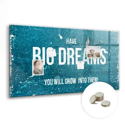 Motivational text magnet board
