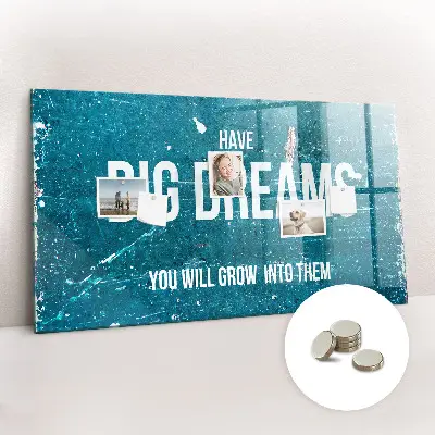 Motivational text magnet board