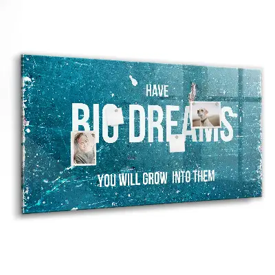Motivational text magnet board