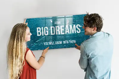 Motivational text magnet board